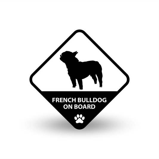 French Bulldog on Board Car Decal