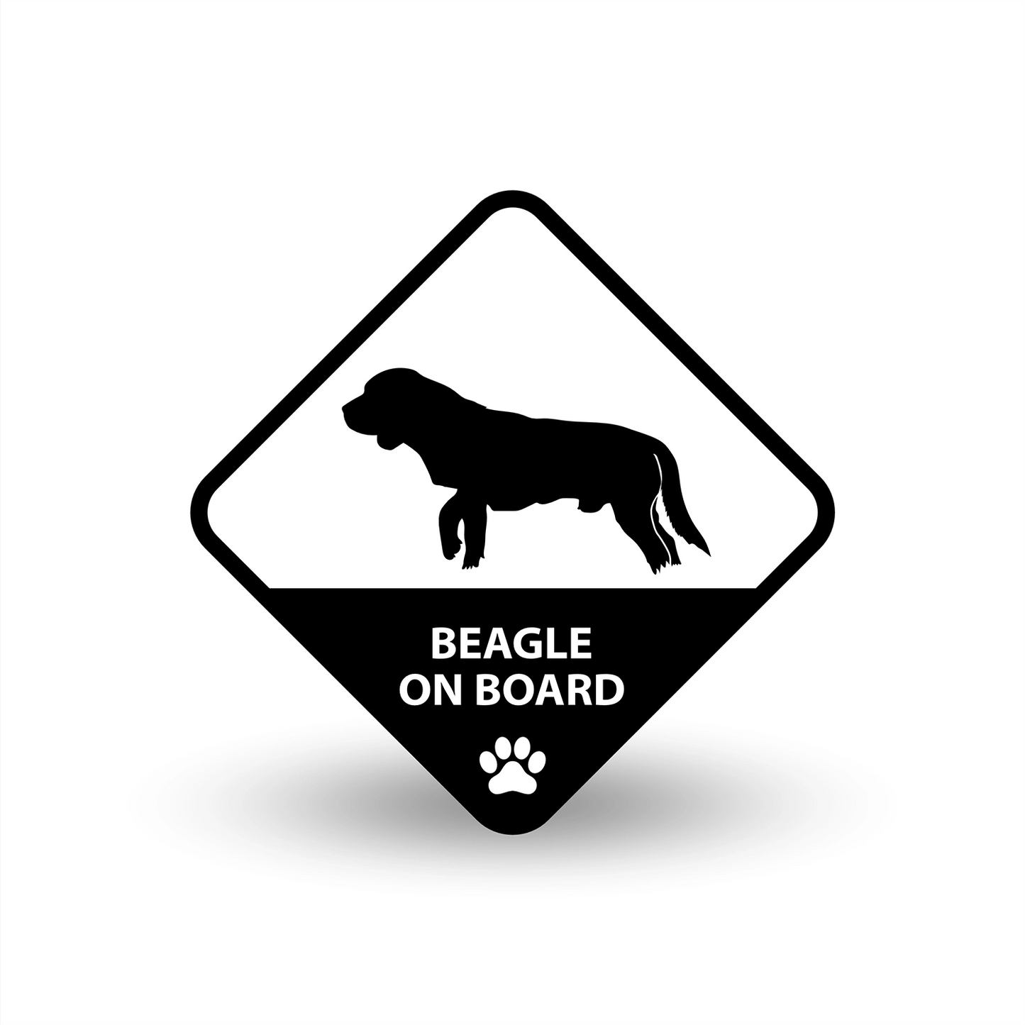 Beagle on Board Car Decal