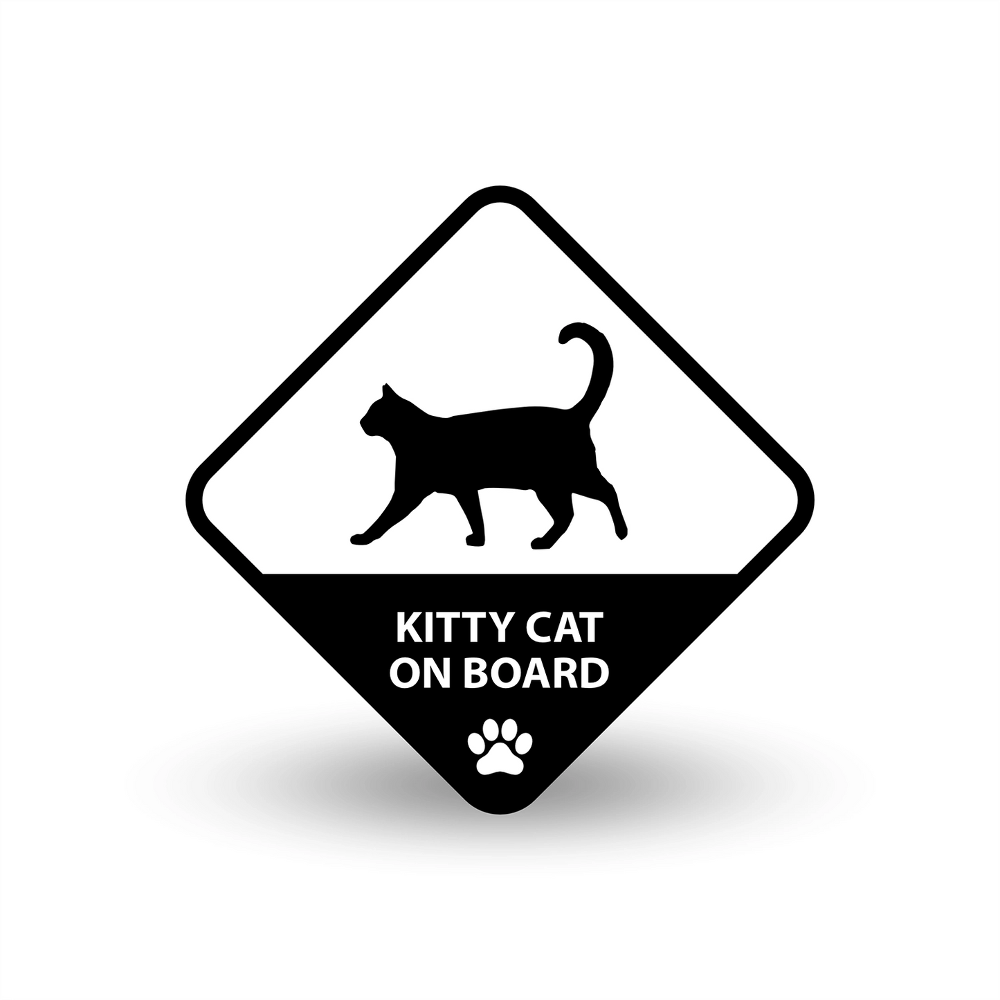 Kitty Cat on Board Car Decal