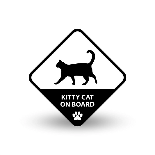 Kitty Cat on Board Car Decal