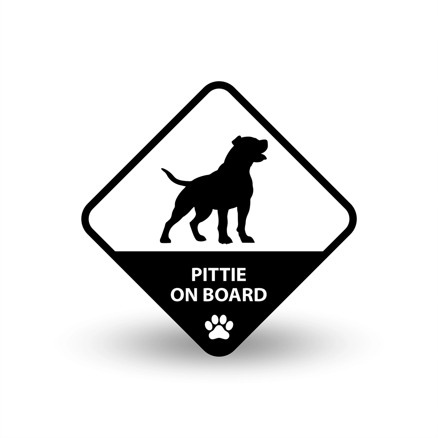 Pittie on Board Car Decal
