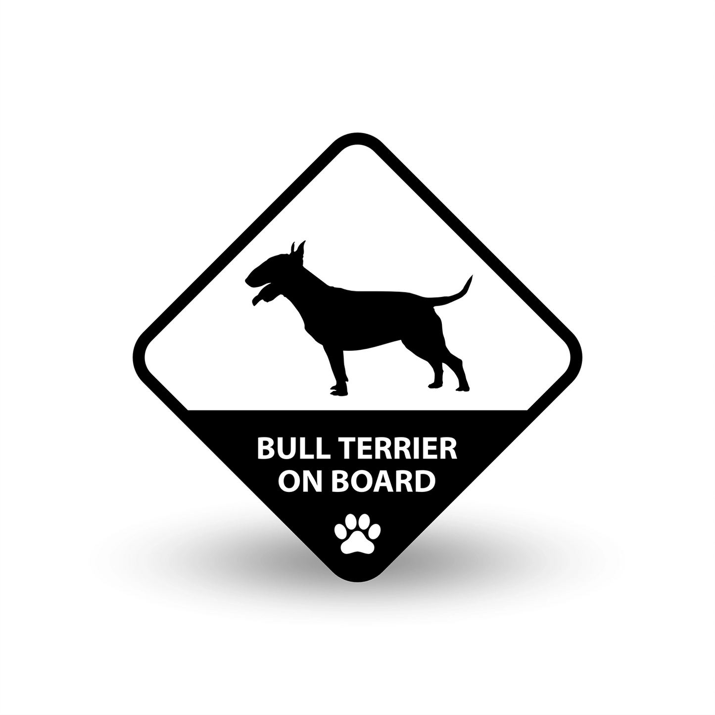 Bull Terrier on Board Car Decal