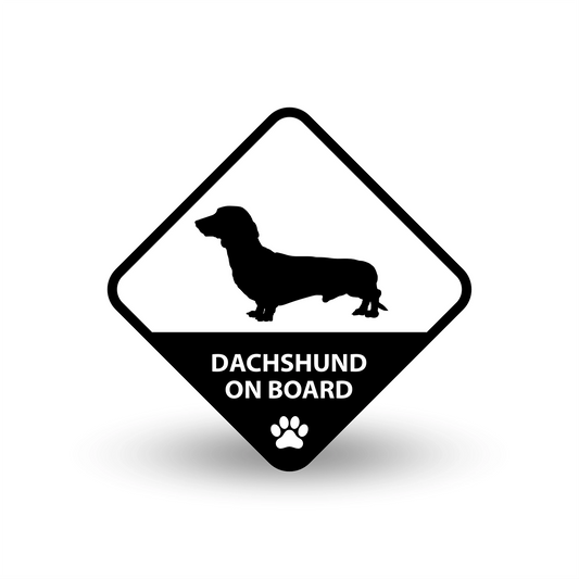 Dachshund on Board Car Decal