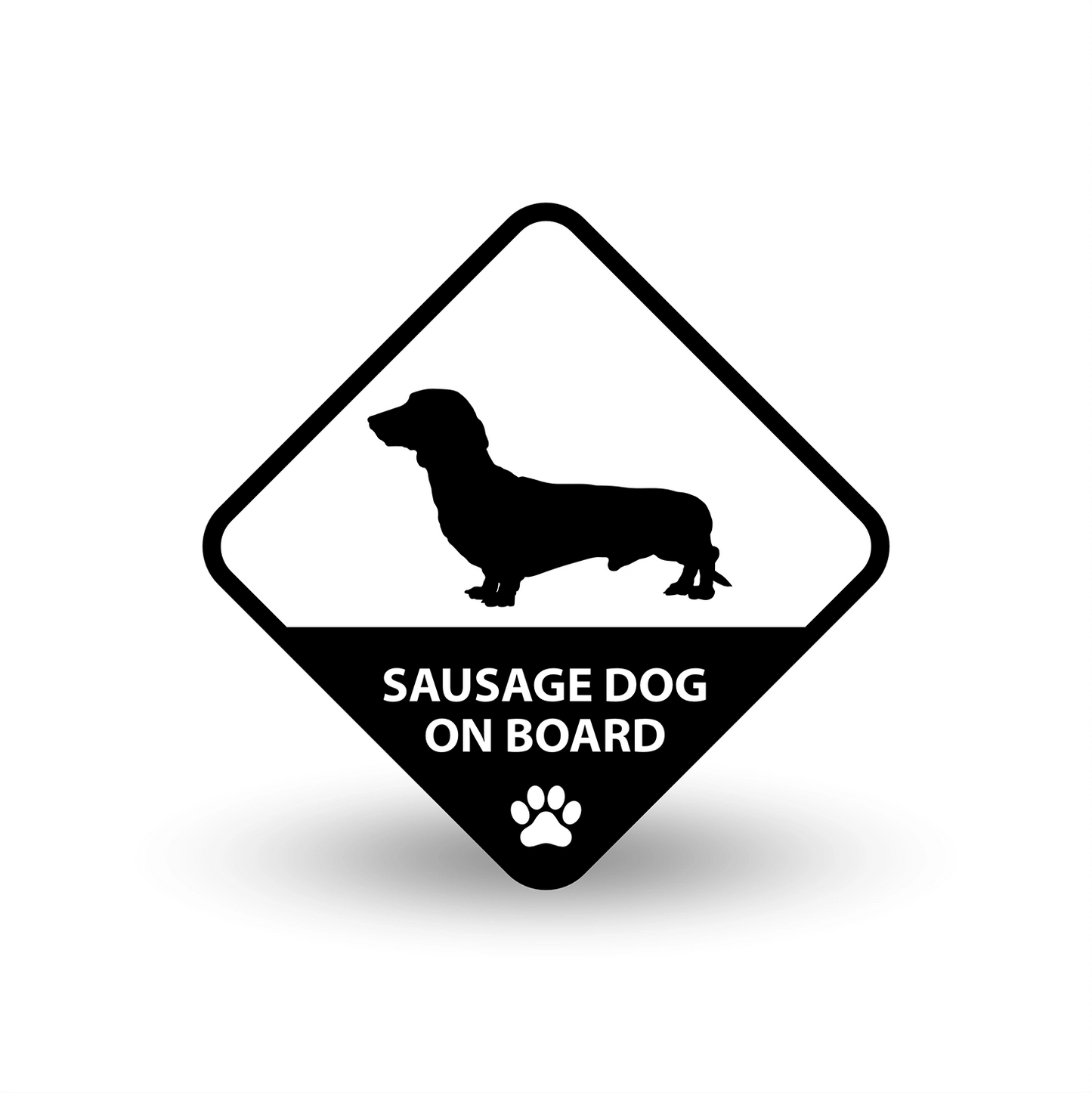 Sausage Dog on Board Car Decal