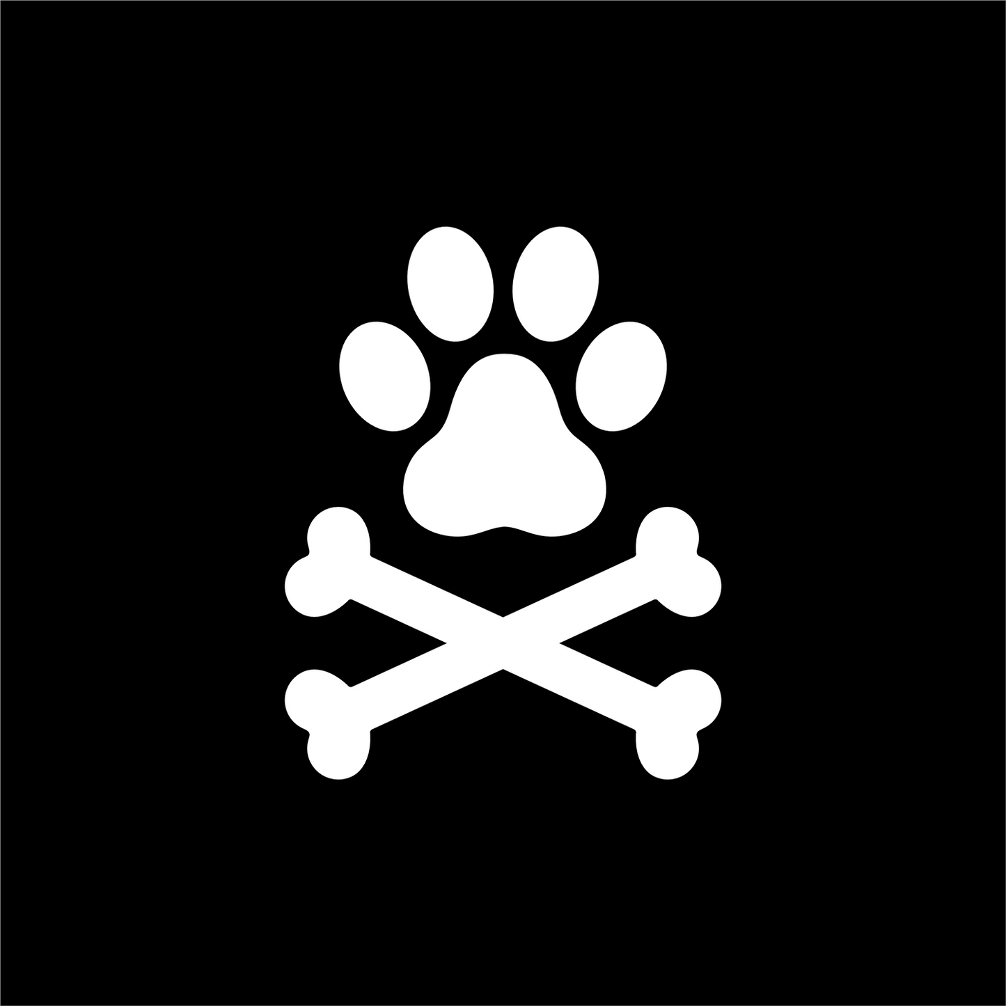Paw & Crossbones Vinyl Decal
