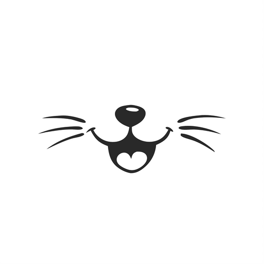 Cartoon Cat Whiskers Vinyl Decal