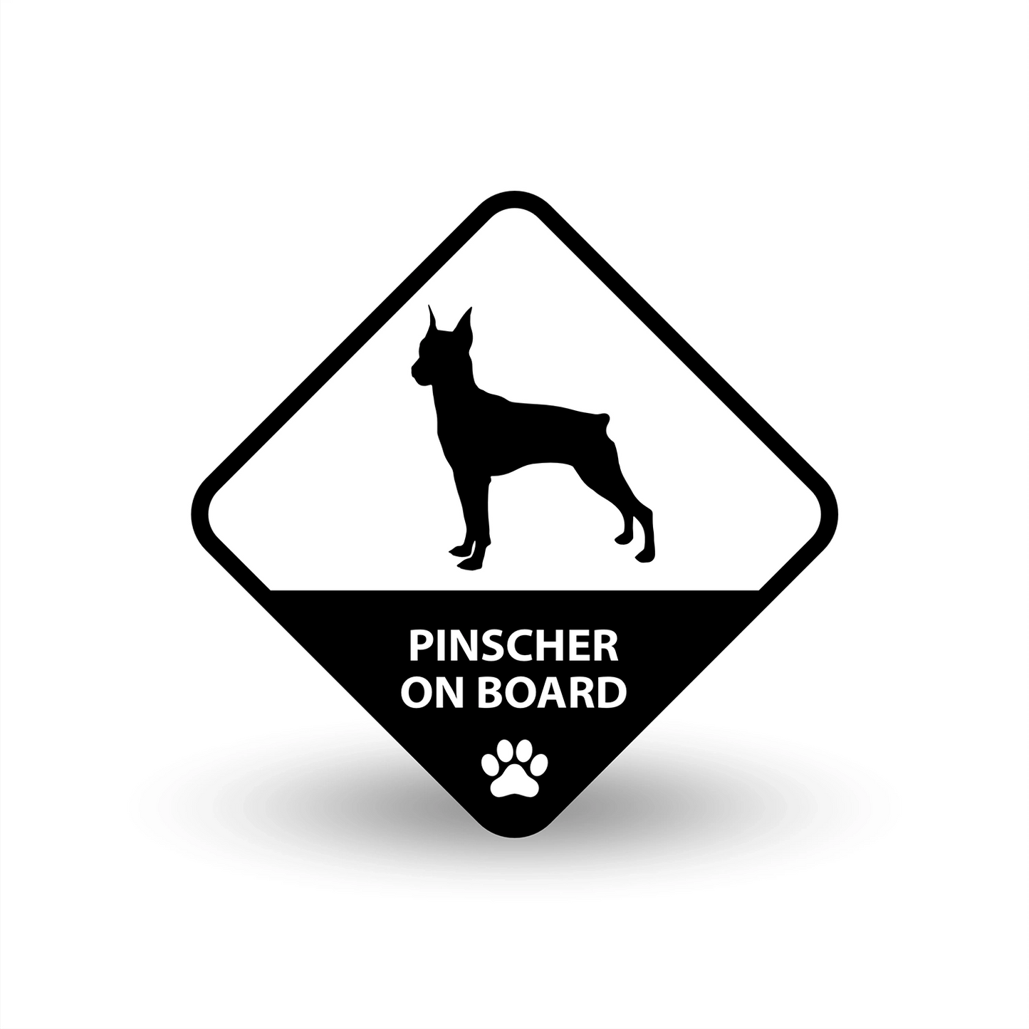 Pinscher on Board Car Decal