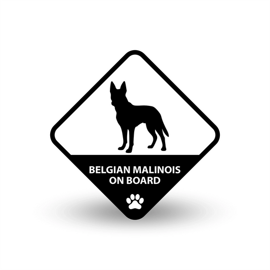 Belgian Malinois on Board Car Decal