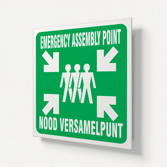 "Emergency Assembly Point" Safety Signage Panel