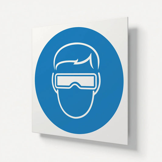 "Eye Protection To Be Worn" Safety Signage Panel