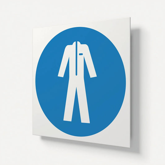 "Overalls To Be Worn" Safety Signage Panel