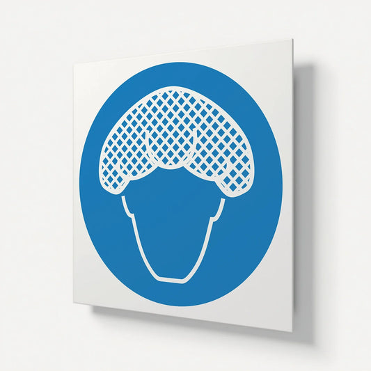 "Hair Nets To Be Worn" Safety Signage Panel