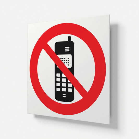 "Cellphones Prohibited" Safety Signage Panel