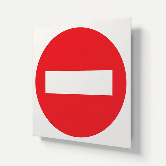 "Proceeding Beyond This Point Prohibited" Safety Signage Panel
