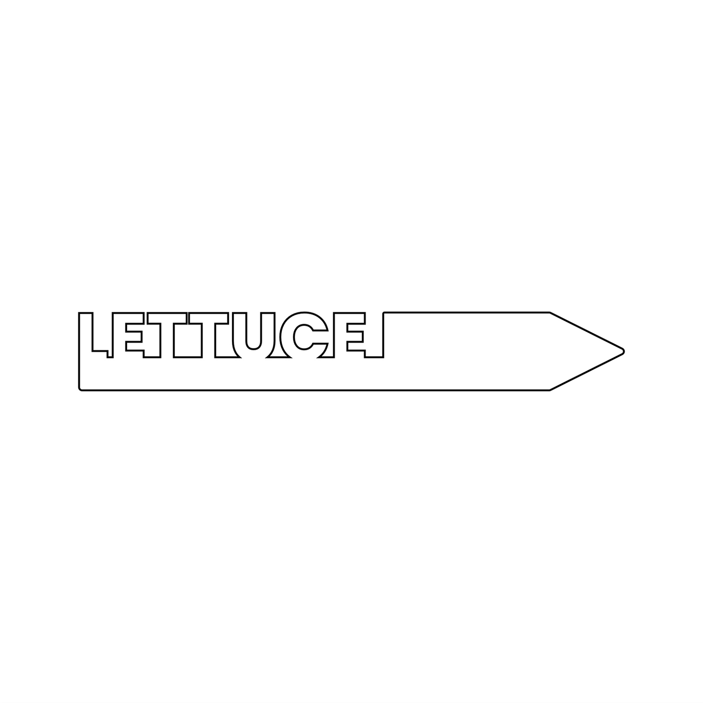 "Lettuce" Garden Acrylic Grow Tag