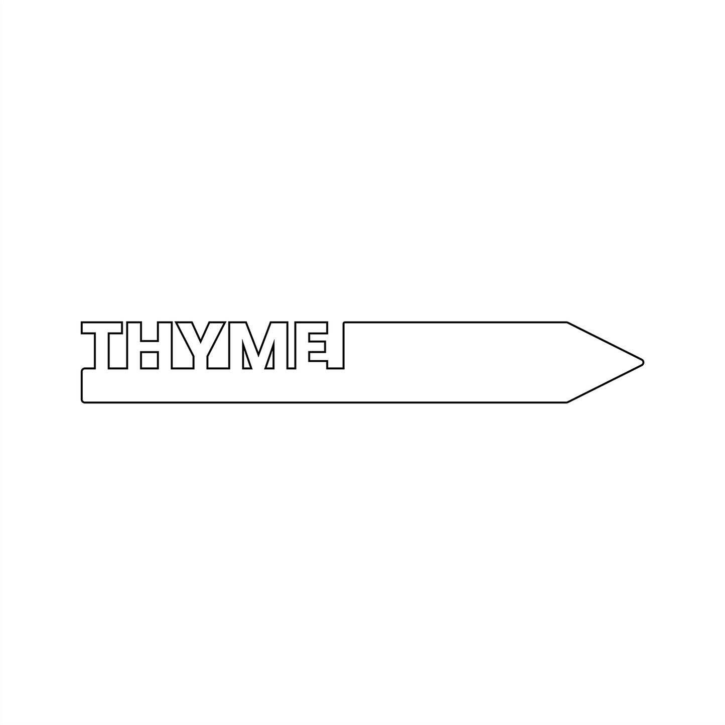 "Thyme" Garden Acrylic Grow Tag