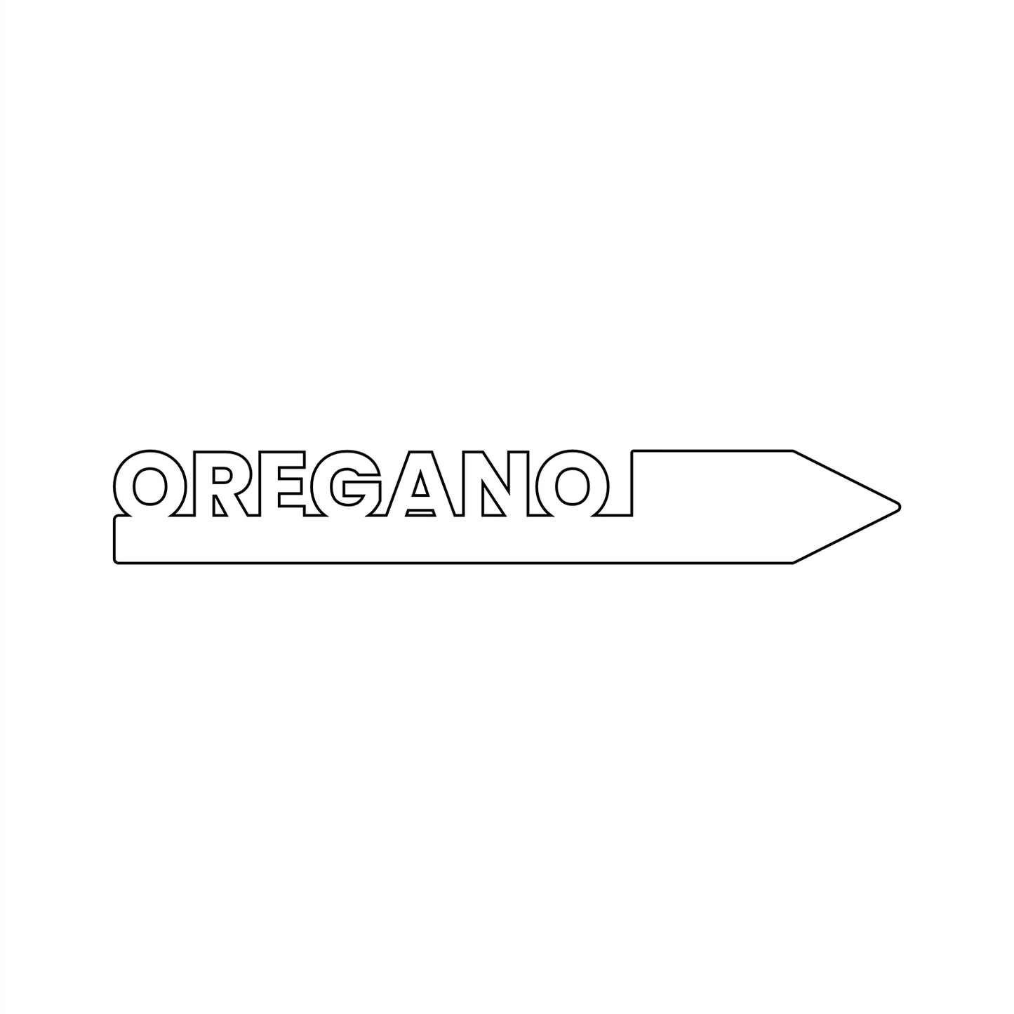 "Oregano" Garden Acrylic Grow Tag
