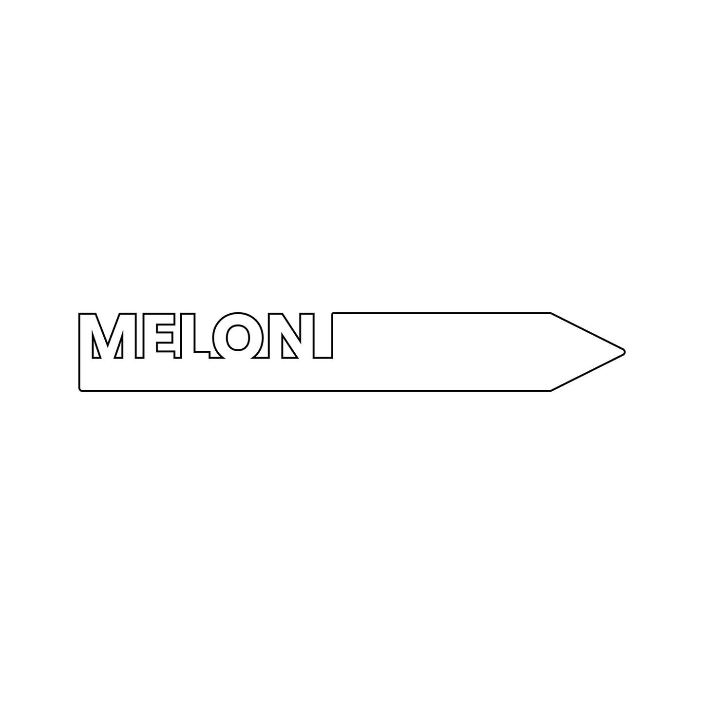 "Melon" Garden Acrylic Grow Tag