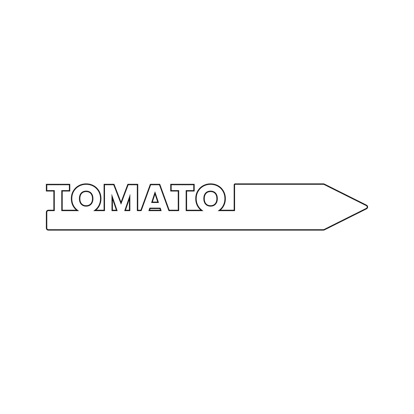"Tomato" Garden Acrylic Grow Tag