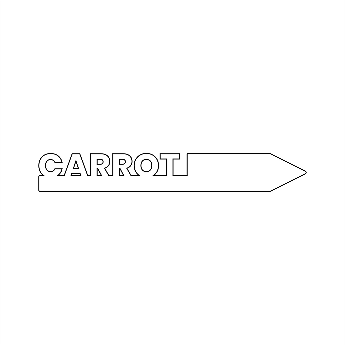 "Carrot" Garden Acrylic Grow Tag