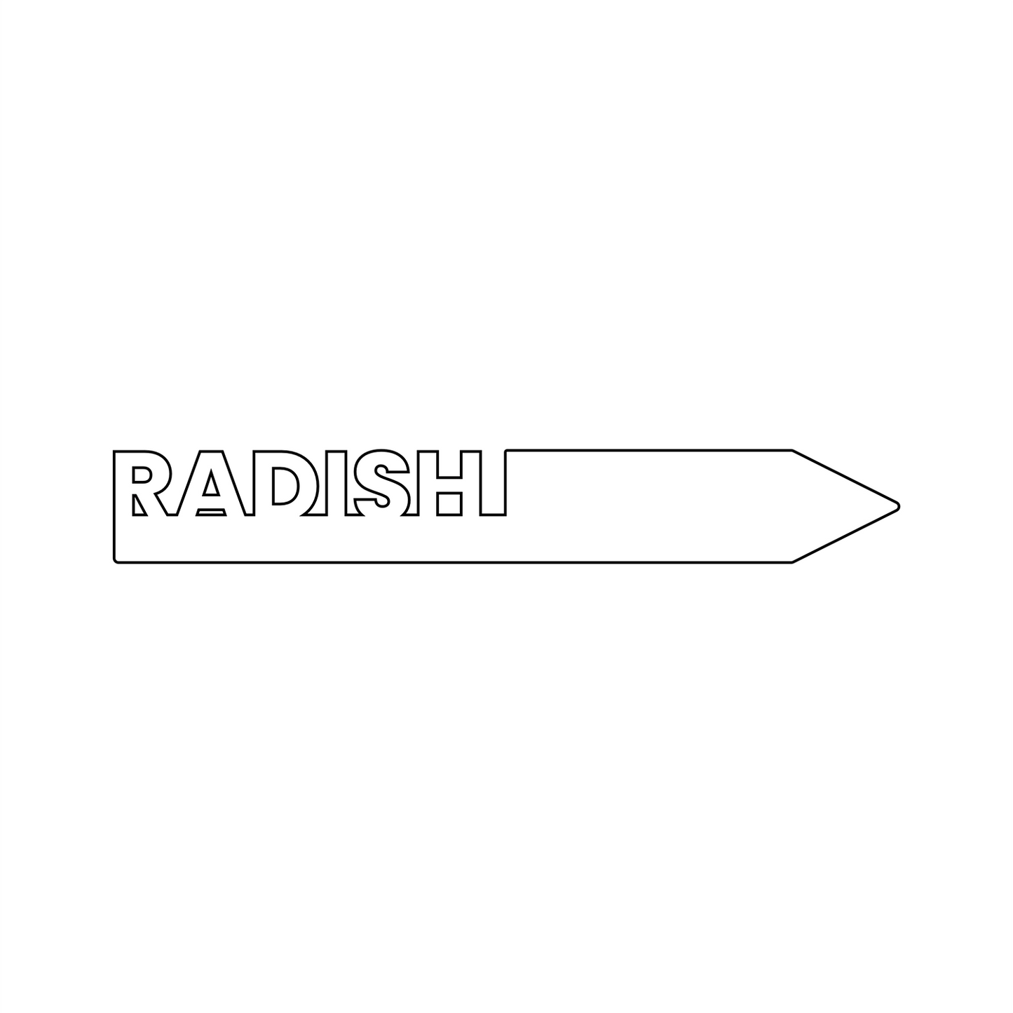 "Radish" Garden Acrylic Grow Tag
