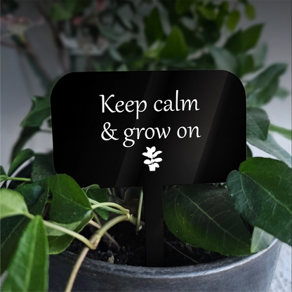 "Grow on" Acrylic Plant Marker