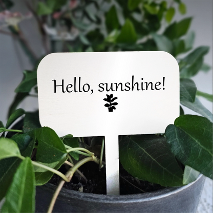 "Hello sunshine" Acrylic Plant Marker