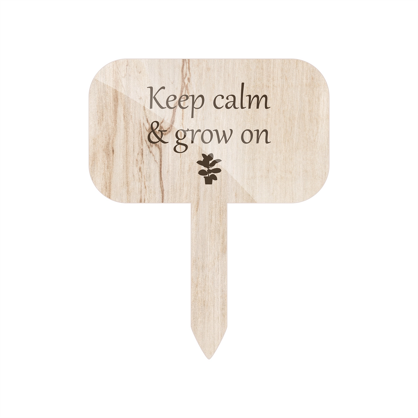 "Grow on" Plant Marker (Wood Texture)