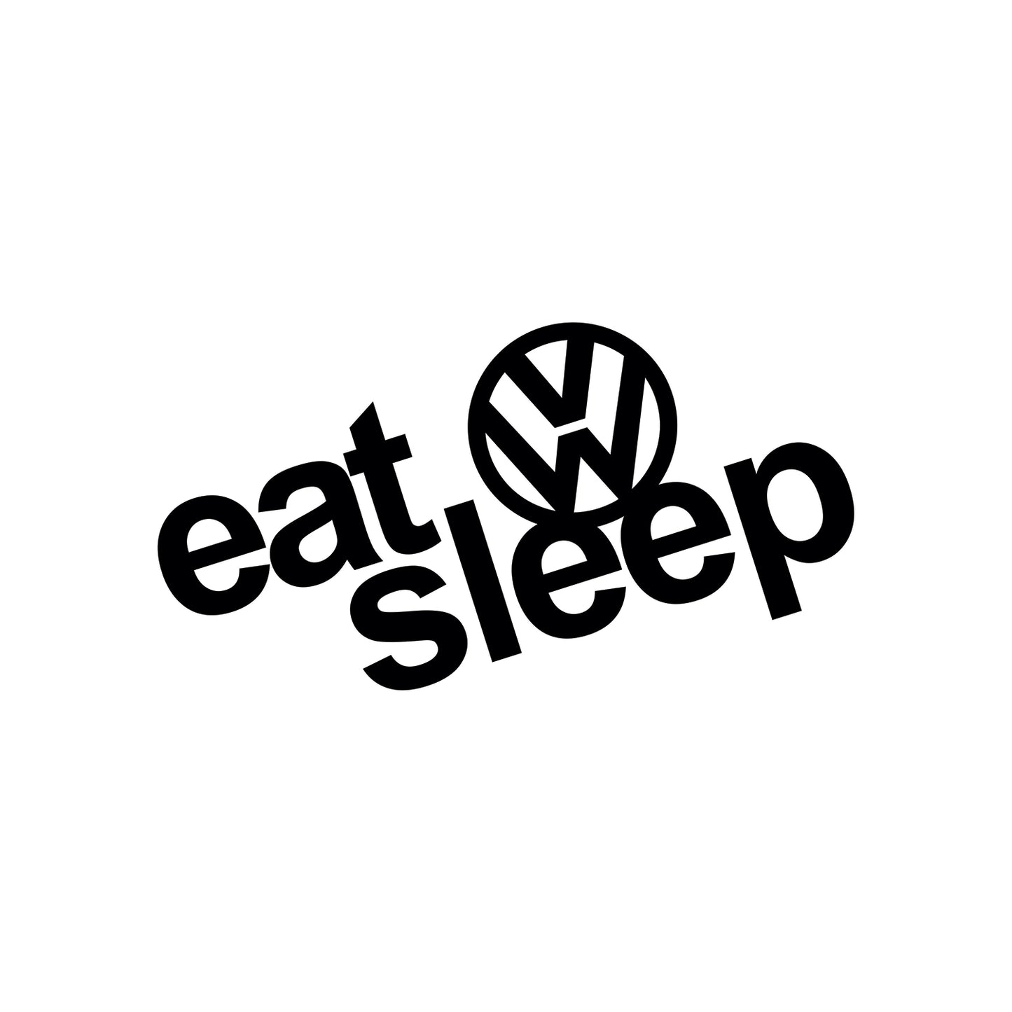 "Eat Sleep VW" Vehicle Decal