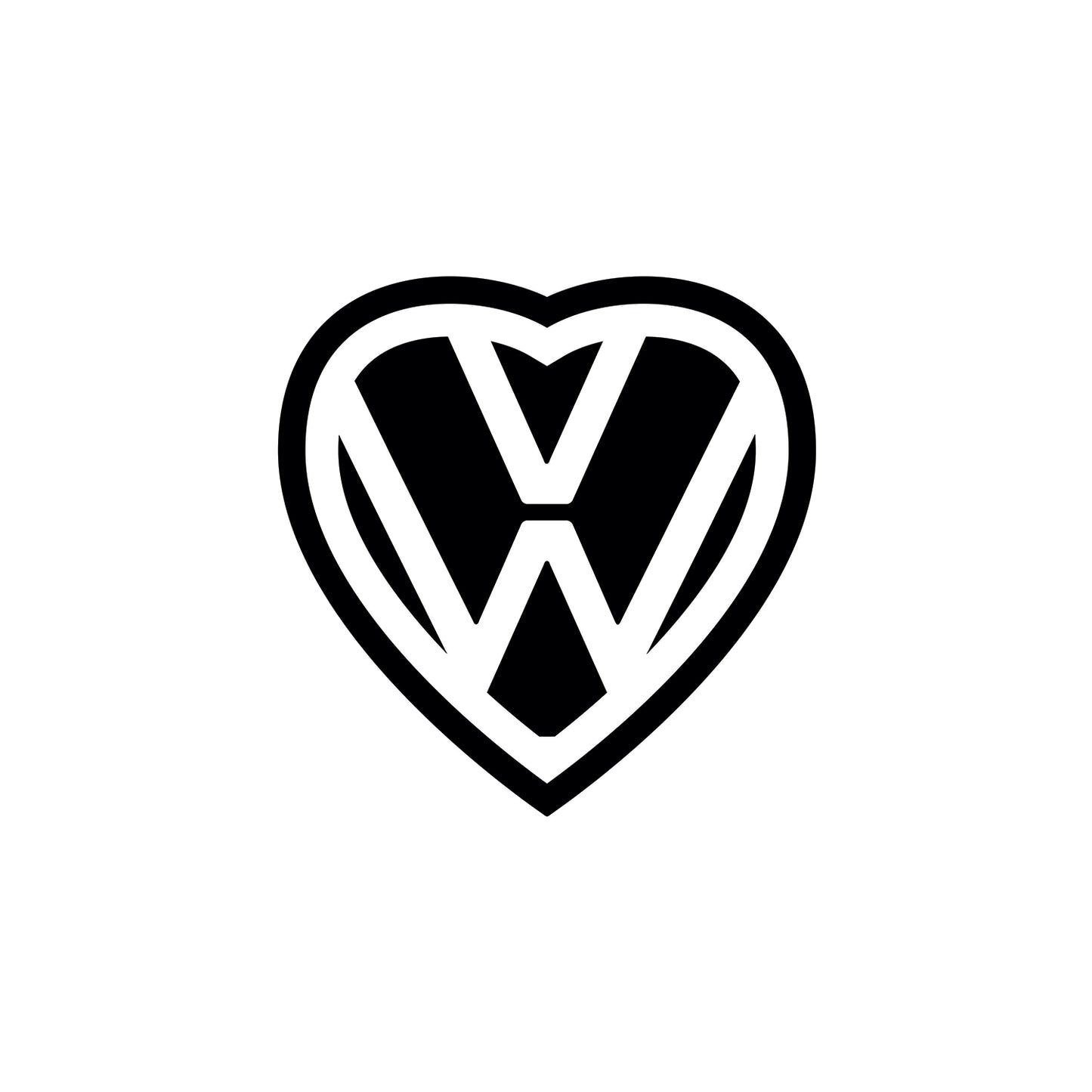 "VW Heart" Vehicle Decal