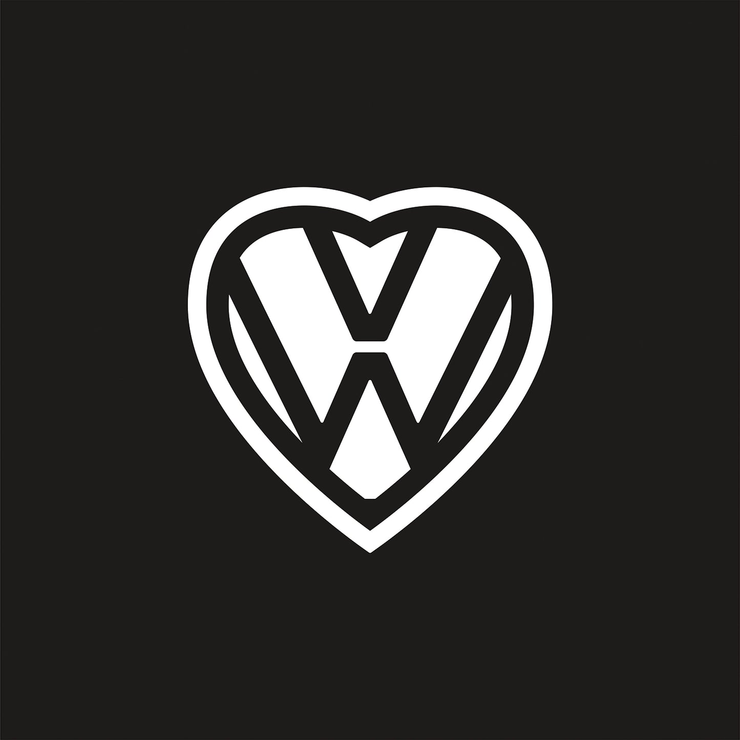 "VW Heart" Vehicle Decal