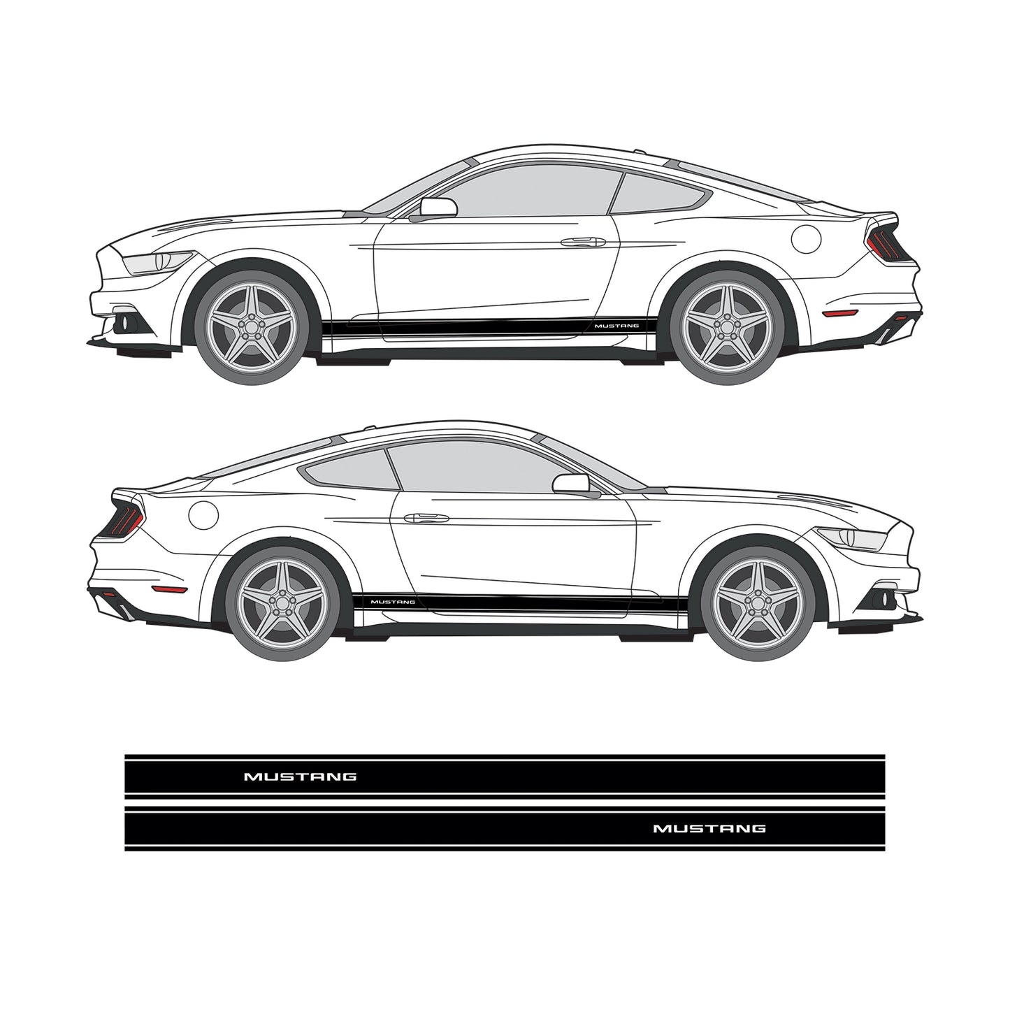 "Mustang Duo Pinstripe" Vehicle Kit