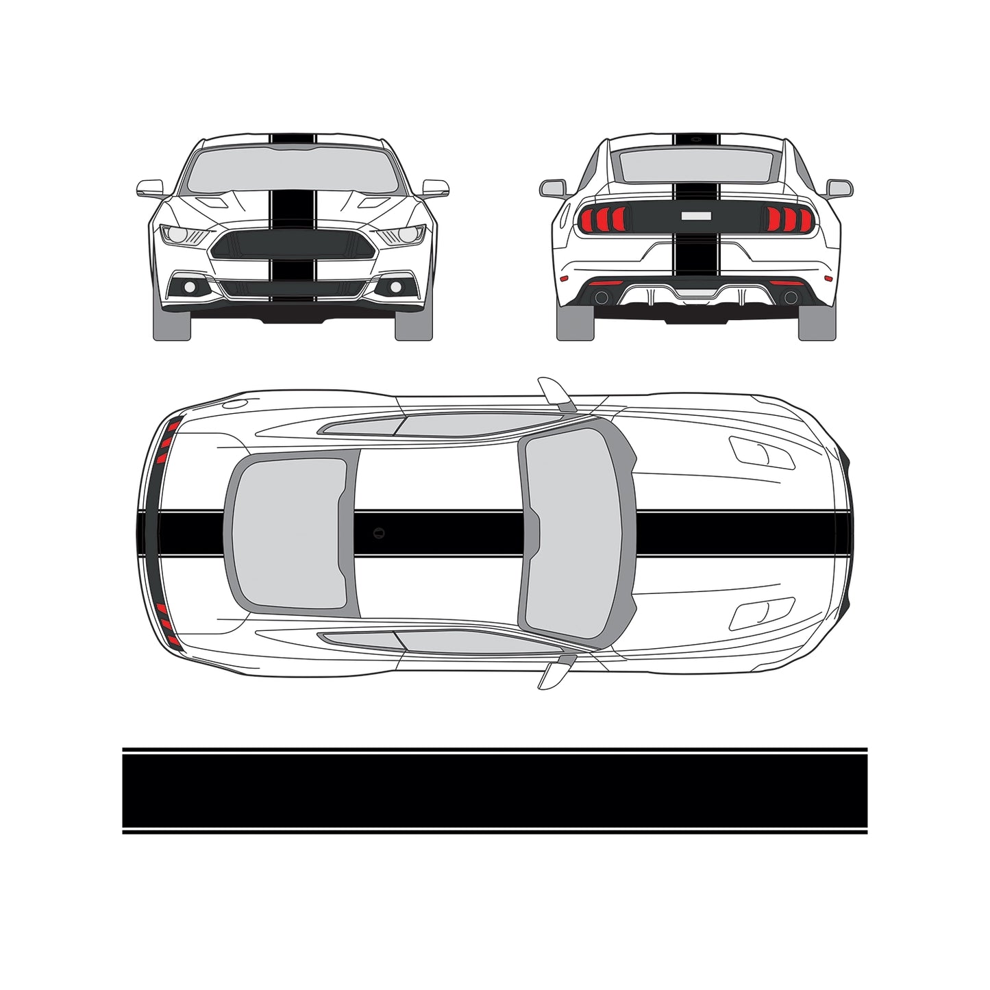 "Mustang Bold Stripe" Vehicle Kit