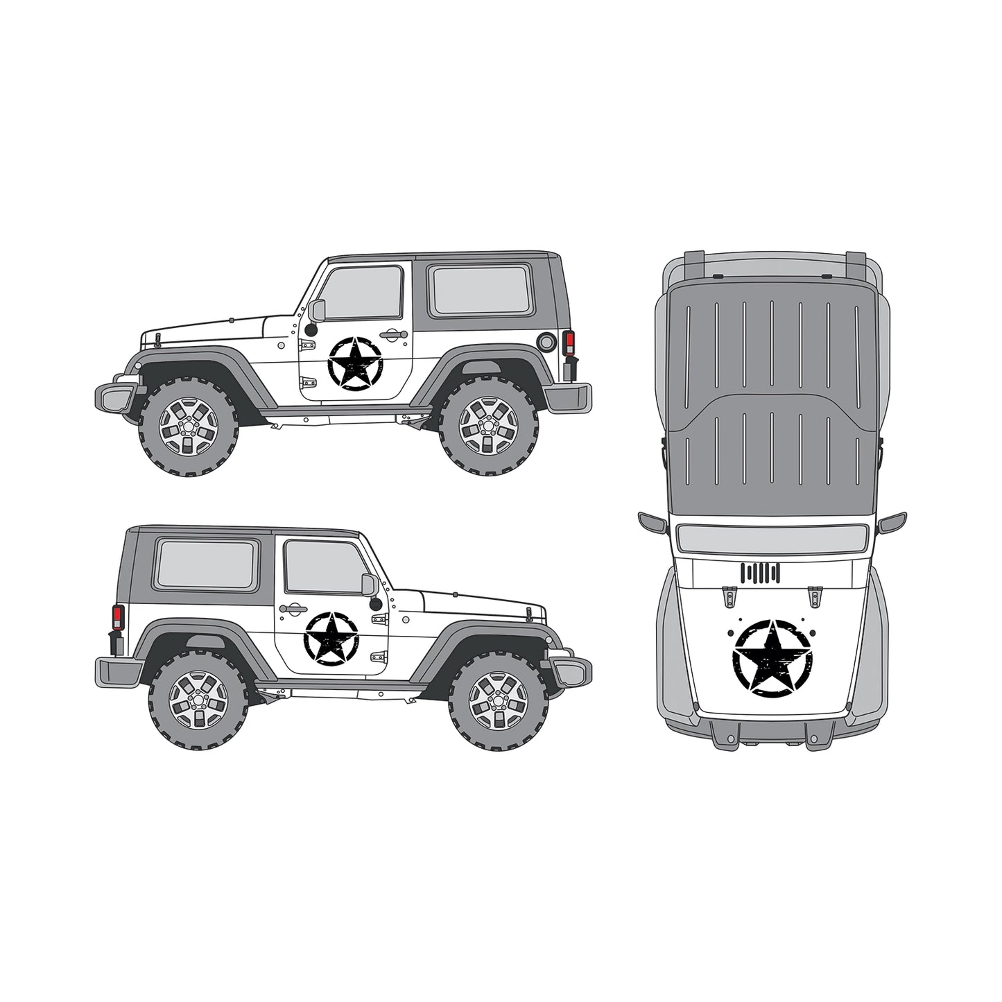 "Jeep Star" Vehicle Kit (Eroded Design)