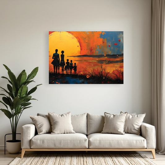 "African Oil Sunset" Wall Art Frame