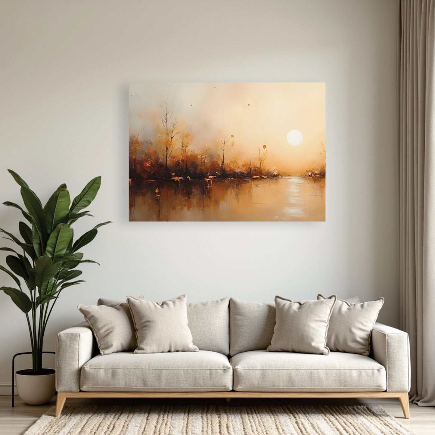 "Abstract Lake Sunset" Wall Art Frame