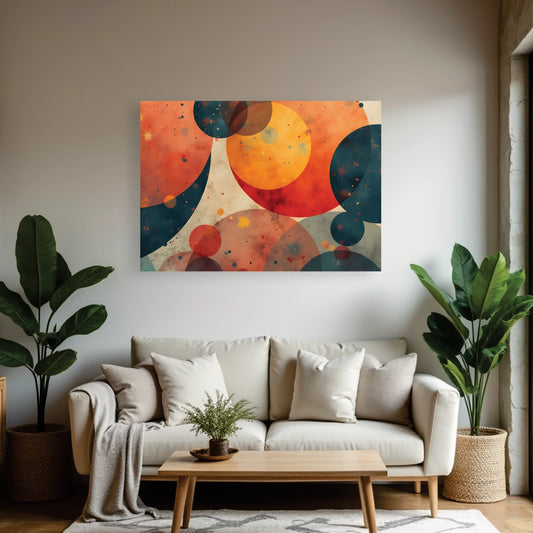 "Abstract Modern Spheres" Wall Art Frame