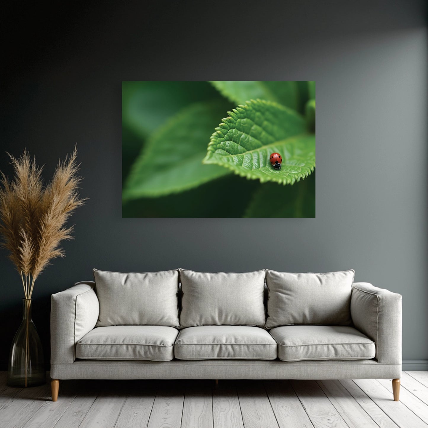"Ladybug Leaf" Wall Art Frame