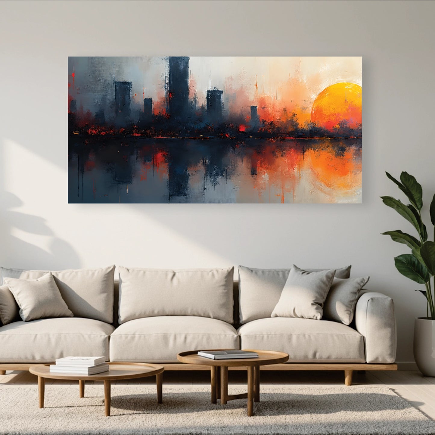 "Abstract Cityscape" Lifestyle Wall Art Frame