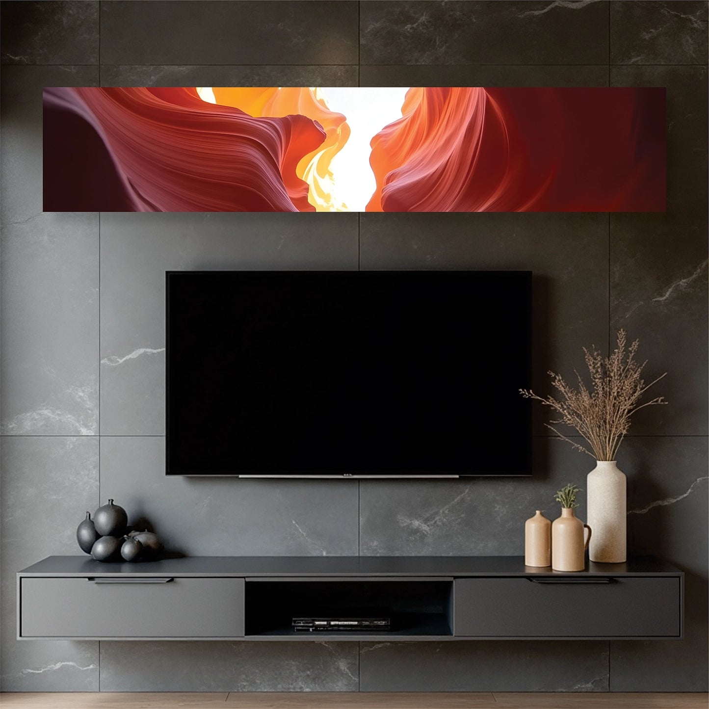 "Canyon Caves" Panoramic Wall Art Frame