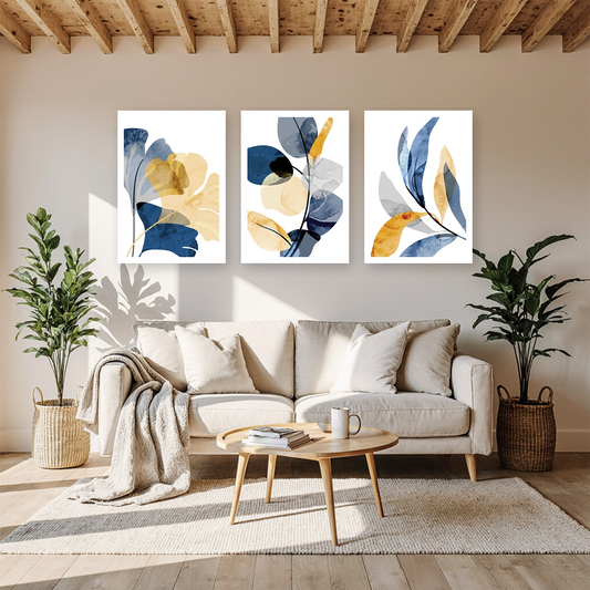 "Crystal Leaves" Wall Art Frame Set